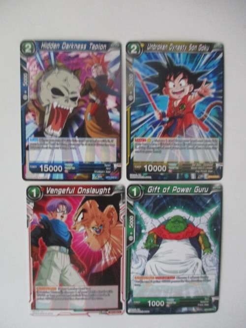 DRAGON BALL Z TRADING CARDS -  LOT OF 4