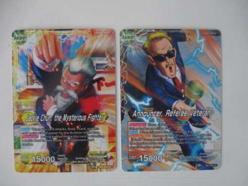 DRAGON BALL Z CARDS X 2 -  TWO SIDED CARDS
