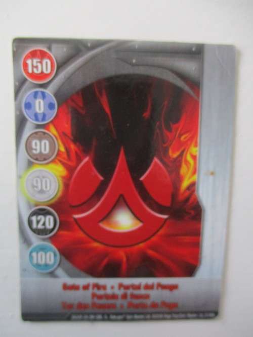 VINTAGE METAL BAKUGAN TRADING CARD - GATE OF FIRE  - 2009