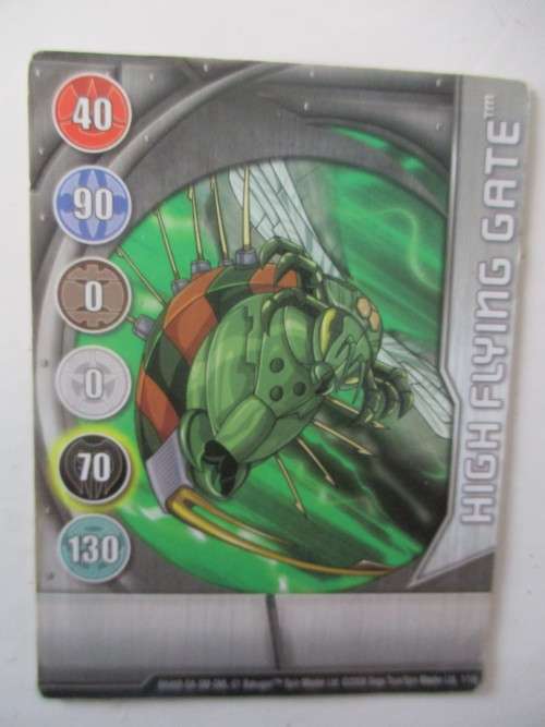 VINTAGE METAL BAKUGAN TRADING CARD  - 2008 - HIGH FLYING GATE