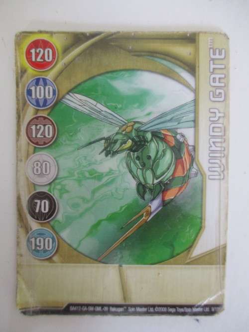 VINTAGE METAL BAKUGAN TRADING CARD - 2008  WINDY GATE