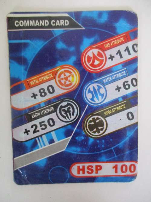 VINTAGE METAL BAKUGAN TRADING CARD - COMMAND CARD