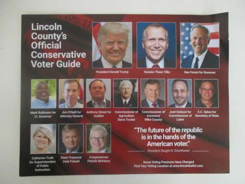 LINCOLN COUNTY CONSERVATIVE VOTER GUIDE USA BIDEN AND TRUMP