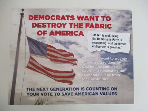 ADVERTISING POSTER USA TRUMP BIDEN