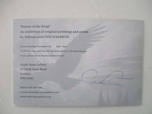 AUTOGRAPHED / SIGNED - TED NASMITH - ARTIST THE TOLKIEN RETURN OF THE KING