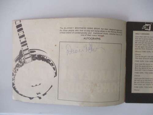 VINTAGE BLARNEY BOTHERS SONG BOOK NO. 2 - ALSO AUTOGRAPH INSIDE 1970`S