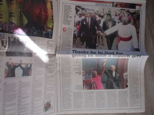 MANDELA NEWSPAPER INSERT - LET US REMEMBER HIM - SUNDAY TIMES - MANDELA