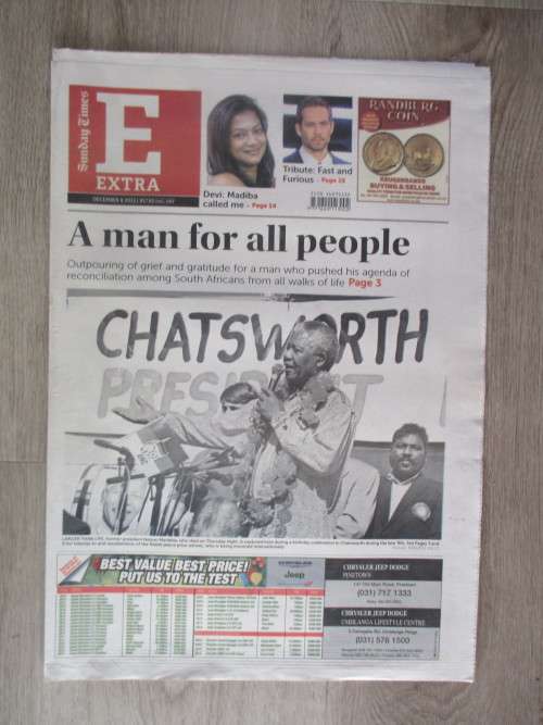 MANDELA NEWSPAPER INSERT -  A MAN FOR ALL PEOPLE SUNDAY TIMES EXTRA - MANDELA