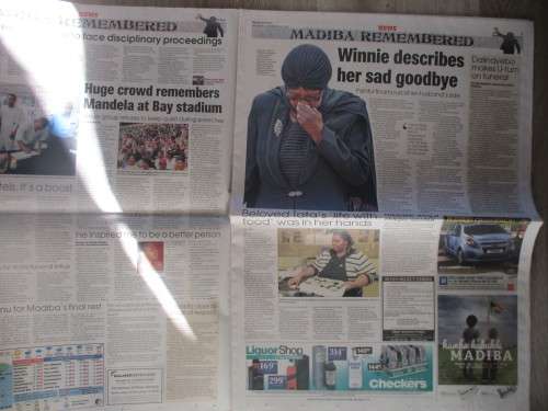 NEWSPAPER MANDELA - WEEKEND POST ALL ROADS LEAD TO QUNU - 2013