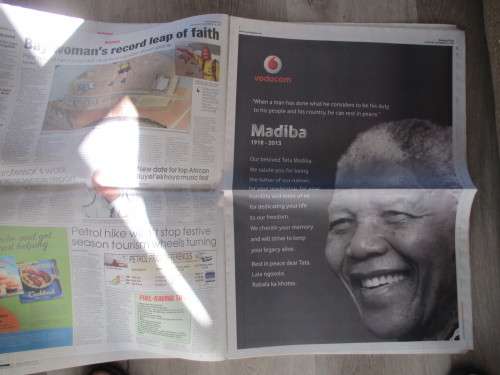 NEWSPAPER MANDELA - WEEKEND POST ALL ROADS LEAD TO QUNU - 2013