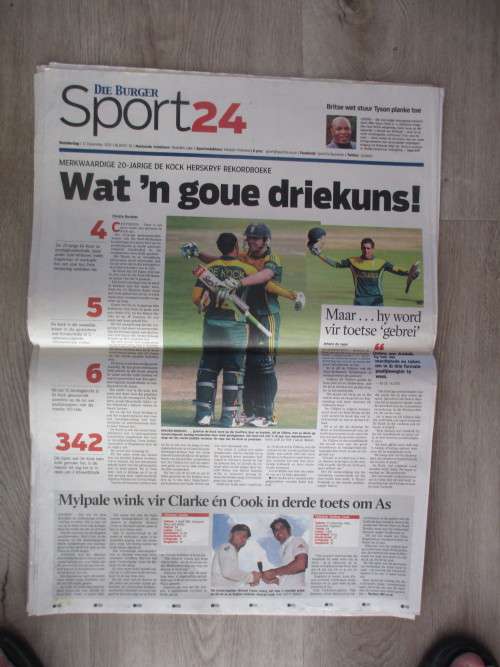 NEWSPAPER INSERT MANDELA - DIE BURGER - MADIBA IN STILTE GEROET - 2013