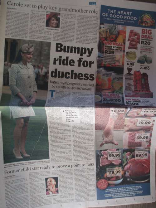 NEWSPAPER THE HERALD -  ITS  A BOY!!! KATE AND WILLIAM - 2013