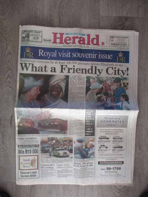 NEWSPAPER THE HERALD - ROYAL VISIT SOUVENIR ISSUE -  1995