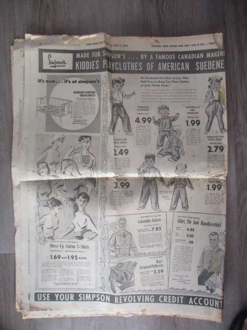VINTAGE NEWSPAPER - TORONTO DAILY STAR  - FUNERAL QUEEN MARY 1953