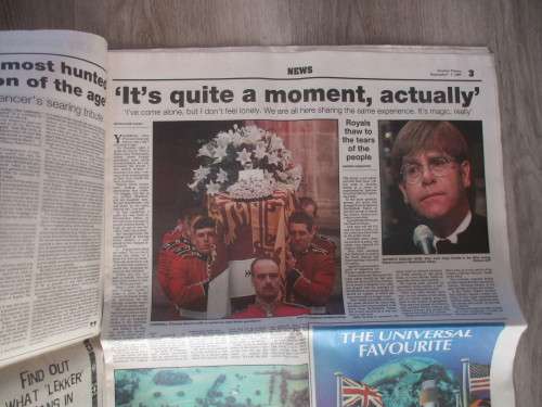 NEWSPAPER - SUNDAY TIMES - PRINCESS DIANA - NOW YOU BELONG TO HEAVEN 1997