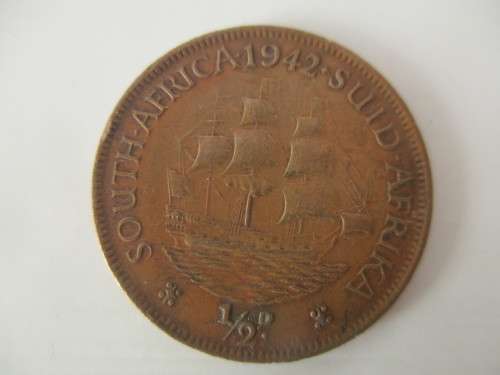 SOUTH AFRICA 1942  1/2 PENNY