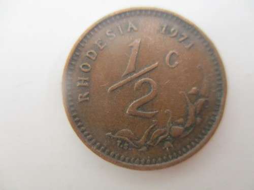 RHODESIA 1/2c COIN 1971