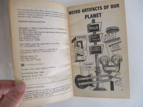 WARNER BOOKS - MAD`S DAVE BERG LOOKS AT OUR PLANET DIGEST -  1991