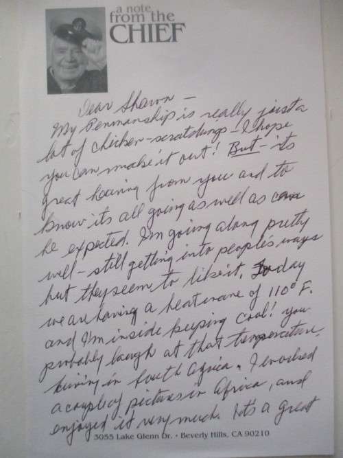 AUTOGRAPHED/ SIGNED - ERNEST BORGNINE HAND  WRITTEN LETTER AND COLLECTOR PHOTO A4 SIZE