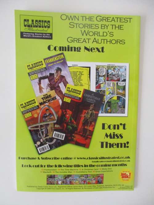 CLASSICS ILLUSTRATED COMICS  -  JANE EYRE -  NO. 12 - 2009