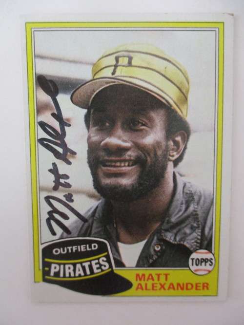 AUTOGRAPHED / SIGNED - MATT ALEXANDER - PIRATES -  BASEBALL CARD