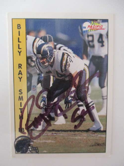 SIGNED / AUTOGRAPHED -  AMERICAN FOOT BALL CARD BILLY RAY SMITH