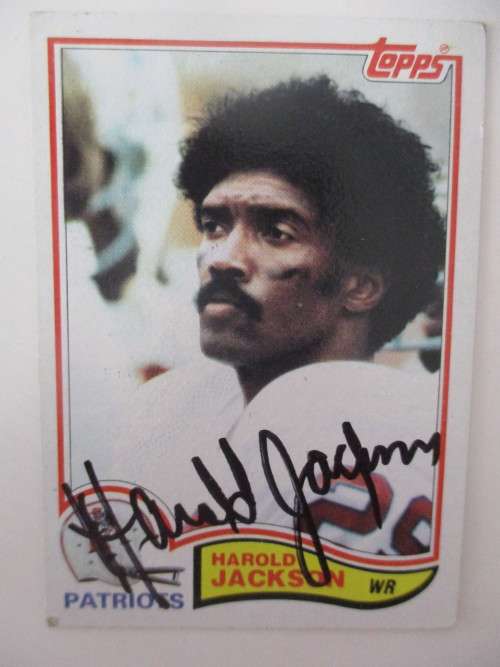 AUTOGRAPHED / SIGNED CARD - HAROLD JACKSON  USA FOOTBALL CARD