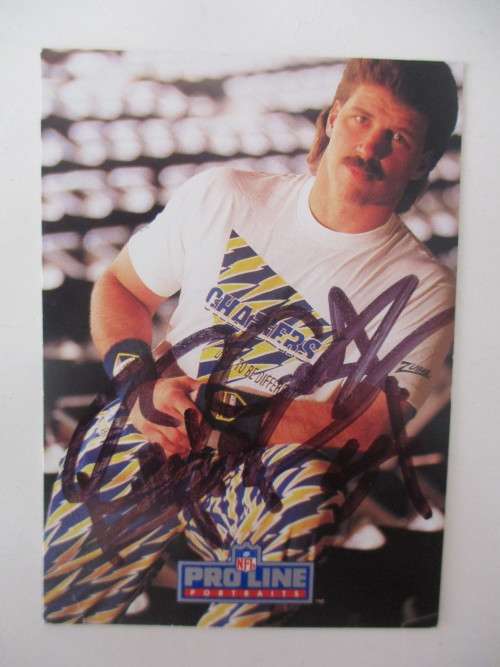 AUTOGRAPHED / SIGNED - BILLY RAY SMITH CHARGERS  SIGNED CARD