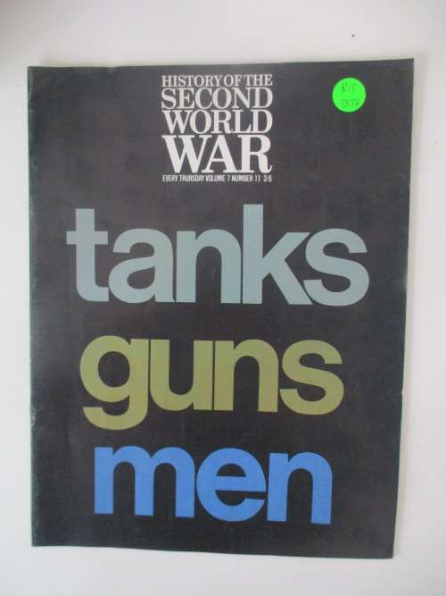 HISTORY OF THE SECOND WORLD WAR -  VOL. 7 NO. 11 TANKS MAGAZINE
