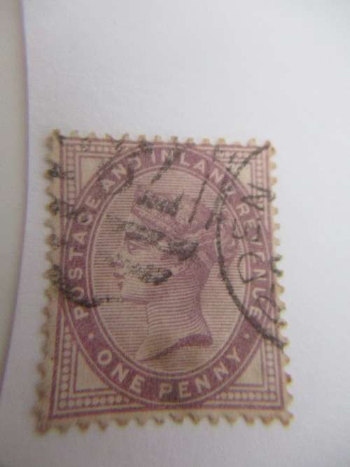GREAT BRITAIN ONE PENNY LILAC QUEEN VICTORIA 1800`S