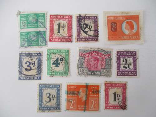SOUTH AFRICA LOT OF REVENUE STAMPS