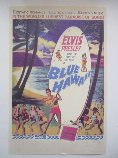 Mini Elvis Poster and 3 Collector Replica Items from Elvis and Magazine
