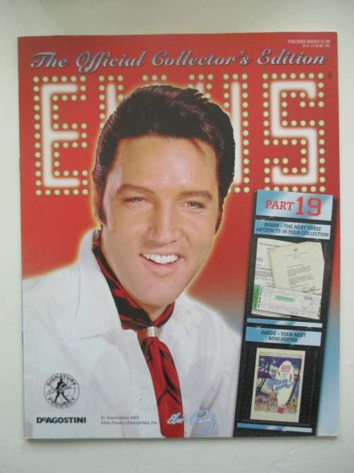 Mini Elvis Poster and 3 Collector Replica Items from Elvis and Magazine