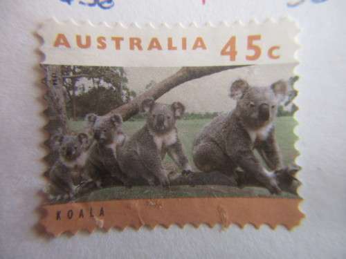 AUSTRALIA 5 STAMPS MOUNTED  - 1994 KANGAROOS AND KOALAS