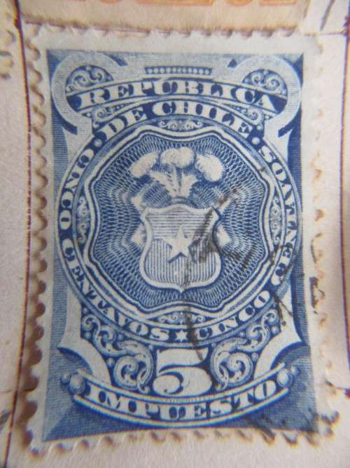 CHILE   -  LOT  OF  9 STAMPS  HINGED OLD STAMPS