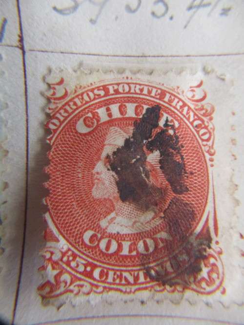 CHILE   -  LOT  OF  9 STAMPS  HINGED OLD STAMPS