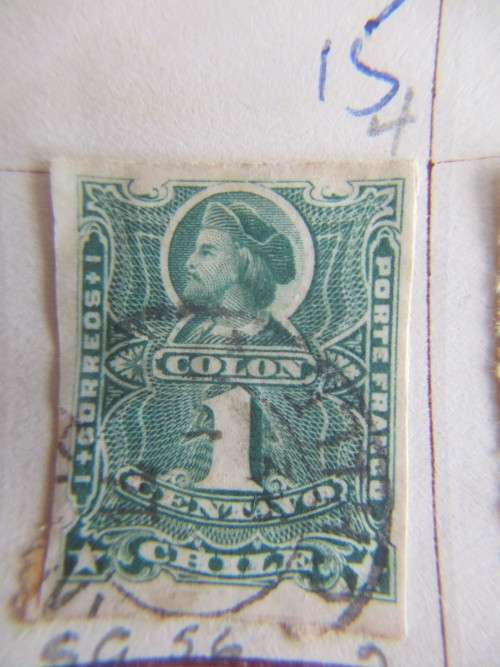 CHILE   -  LOT  OF  9 STAMPS  HINGED OLD STAMPS