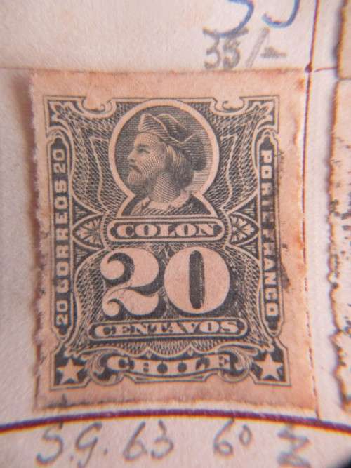 CHILE   -  LOT  OF  9 STAMPS  HINGED OLD STAMPS