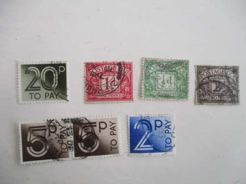 GREAT BRITAIN - LOT OF POSTAGE DUE  USED STAMPS