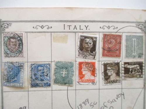 ITALY - KING HUMBERT 1901-1927  1 LIRE AND OTHER OLD STAMPS USED MOUNTED