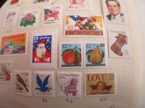 AMERICA - USA LOT OF UNUSED MOUNTED STAMPS
