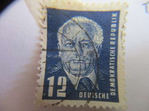 EAST GERMANY - 2 1950 PRESIDENT WILHELM PIECK USED MOUNTED