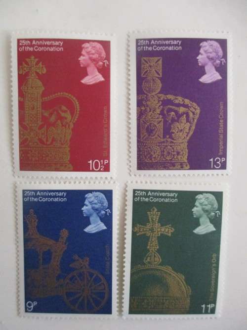 GREAT BRITAIN SET  UNUSED STAMPS CORONATION ANNIVERSARY