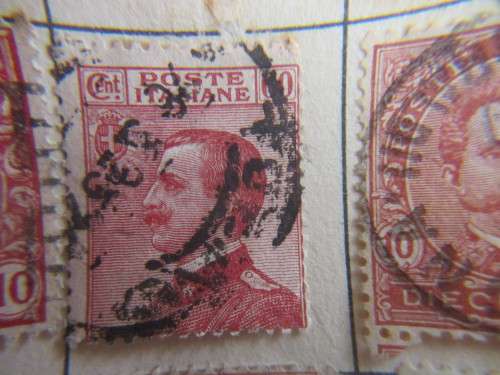 ITALY  LOT OF OLD MOUNTED STAMPS INCLUDING KING HUMBERT