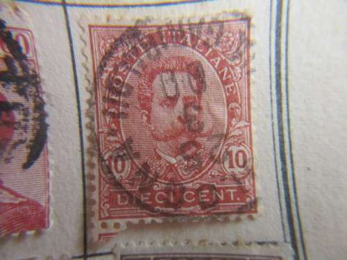 ITALY  LOT OF OLD MOUNTED STAMPS INCLUDING KING HUMBERT