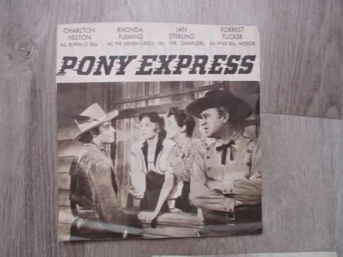 VINTAGE A4 PHOTOGRAPH OF WAYDE PRESTON - PICTURE SLIM WHITMAN / PONY EXPRESS