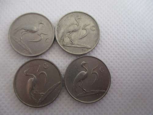 SOUTH AFRICA - PRESIDENT 5c COINS - 1976 - 1968 - 1982 -  1979 (1)
