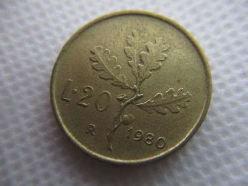 ITALY - 20 LIRE -1980  - COIN LOVELY CONDITION