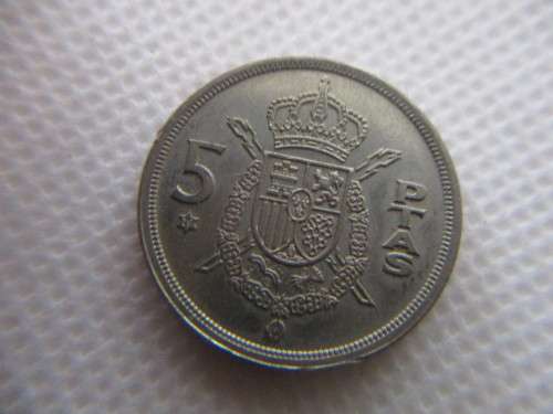 SPAIN 5 PESETAS 1975   LOVELY DETAIL