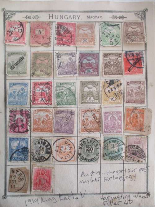 HUNGARY MOSTLY AND 3 NETHERLANDS USED MOUNTED STAMPS
